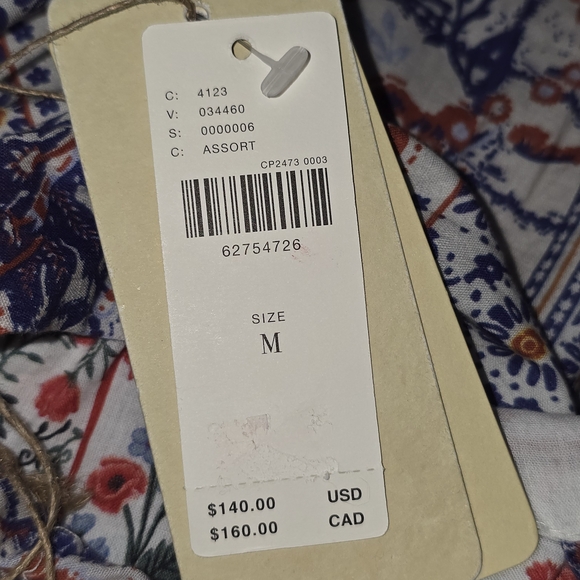 Anthropologie Let Me Be Patchwork Printed Jumpsuit in Multicolor Overalls Size M - Picture 8 of 8